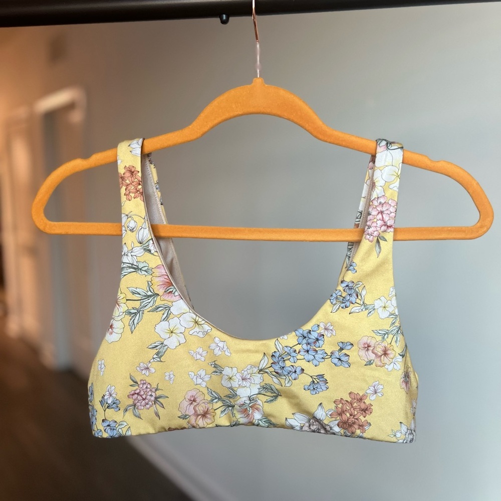 Floral bathing suit top